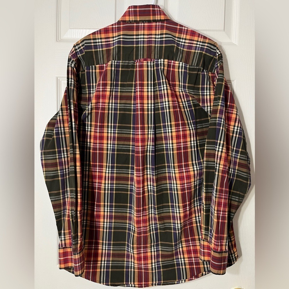 ORVIS Plaid Button Down Shirt Men Large Cotton Multicolor Long Sleeve Casual - Picture 3 of 9